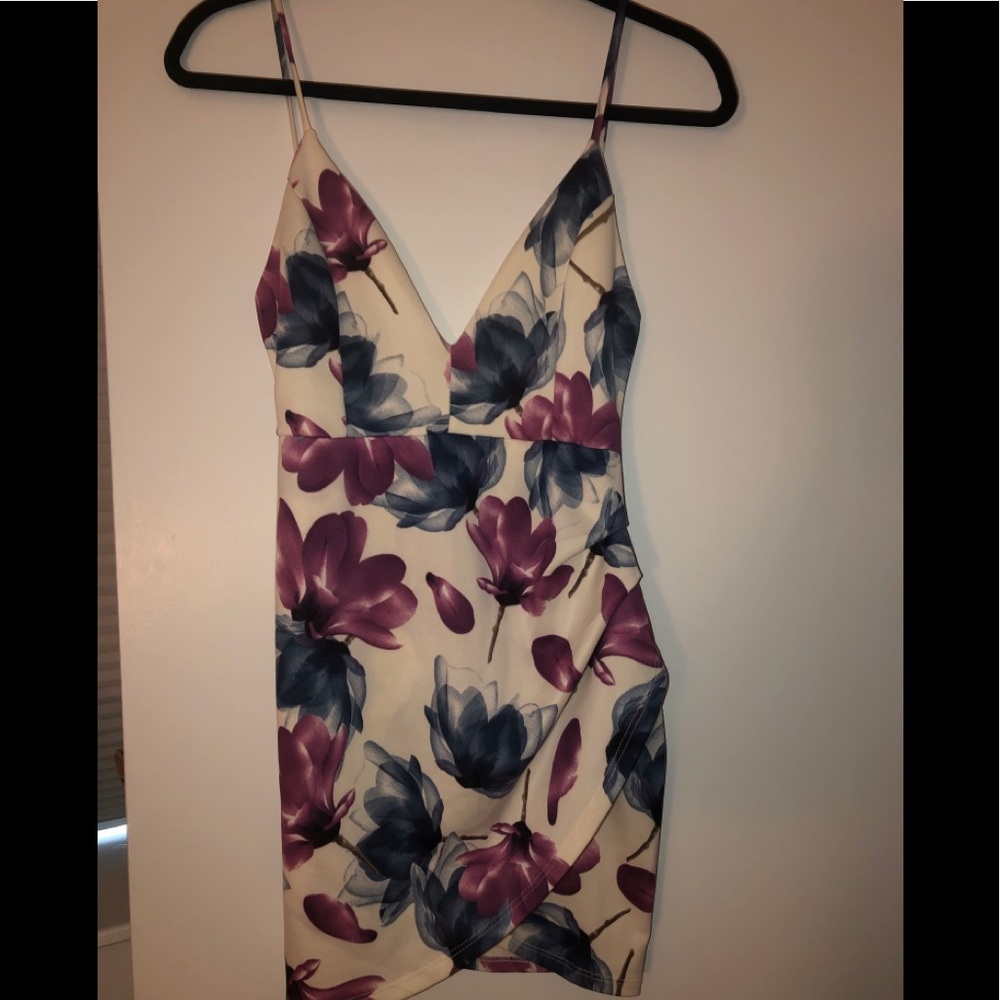 Pitaya Mini Dress, With Flower Pattern